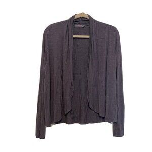 Fresh Produce Womens Size Medium Large Gray Open Front Cardigan Sweater